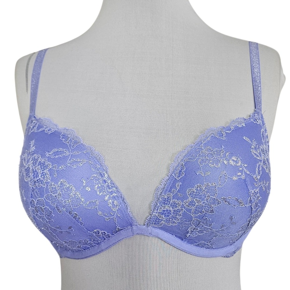 Victoria's Secret Dream Angels Demi Padded Bra Lavender Lace 34DD